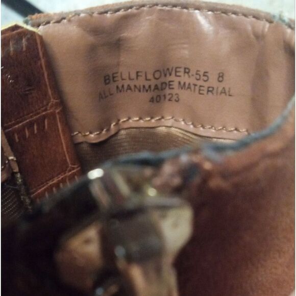 Bamboo Bellflower Faux Suede Alligator Detail Booties In Rust Size 8 - Picture 12 of 12